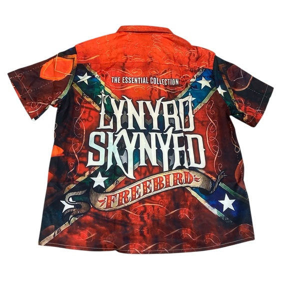 NWT Lynyrd Skynyrd Hawaiian Button Down L X4 - Picture 2 of 3
